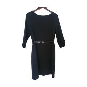 Black Sheath Dress with Optional Belt (Size: US 10)